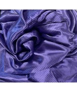 Fabric Purple White Dot Silky 40&quot; x 4.17 yards - £15.19 GBP