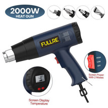 2000W 110V Heat Gun Electric Hot Air Gun Dual Temperature Lcd Display 4 ... - $43.99