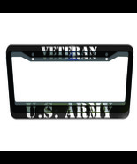 U.S. ARMY Veteran Black Plastic License Plate Frame Truck Car Van Custom - €12,97 EUR