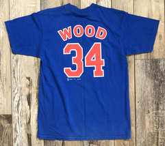 Kerry Wood #34 Chicago Cubs Vintage T-shirt Blue Sport Attack - Size Large - £15.56 GBP
