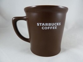 Starbucks 16oz Coffee Mug 2008 Dark Brown Cream Interior Ceramic 2 Avail... - $17.70