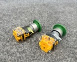 Lot of 2 - EAO 704.075.2 with 704.901.1 Green Pushbutton Stop Switch Used - $49.49