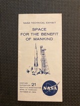 NASA 1962 Technical Exhibit Space for Benefit of Mankind Century 21 Expo... - $8.90