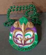 Endymion Mardi Gras Beads Mask Green Purple - $9.50