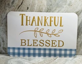 Greenbrier Placement/Napperon 12x18-Thankful Blessed - £8.65 GBP