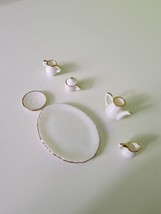 Mini Porcelain Tea Set 6 Piece Doll Accessories  - £18.14 GBP