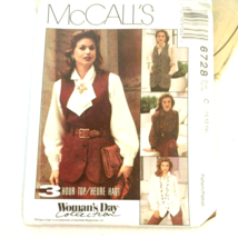 McCall&#39;s Sewing Pattern McCall&#39;s #6728 Vest and Shirt Pattern Uncut - $4.90