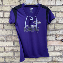 Baltimore Ravens NFL Team Apparel TX3 Cool Women&#39;s S Lace Front T-Shirt - £19.07 GBP