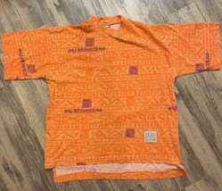 Vtg Zero Gravity Orange Purple Single Stitch Geometric T-Shirt XL ZG USA Made - £12.99 GBP