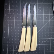Vintage QUIKUT Replacement Stainless Steel Serated Steak Knives USA Set ... - £7.57 GBP