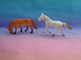 2 Miniature Horse Farm Animal Figures - china - as is - $2.51