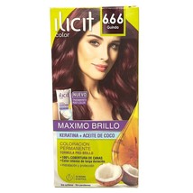 Ilicit Color Permanente 6.66 Guinda Maximo Brillo 100% Cobertura de Canas - £10.45 GBP