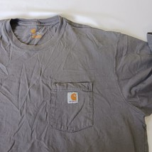 Carhartt T-Shirt Men's 2XL Tall Original Fit Gray Short Sleeve Pocket K87 CHR image 10