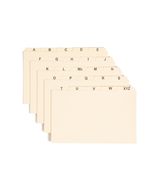 Smead Card Guide, Plain 1/5-Cut Tab (A-Z), 8&quot;W x 5&quot;H, Manila, 25 per Set... - $20.30 CAD