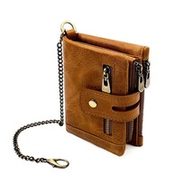  leather men wallet rfid blocking crazy horse hide pocket coin purse credit card holder thumb200