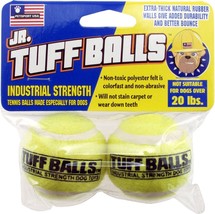 Petsport USA Jr. Tuff Balls Dog toy Yellow 1ea/2 pk, 1.8 in - £4.73 GBP