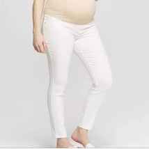 Ingrid Isabel Maternity Skinny Crossover Panel White Pants Size 14 - £11.10 GBP