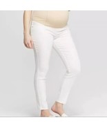 Ingrid Isabel Maternity Skinny Crossover Panel White Pants Size 14 - $14.85