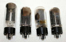4- Vintage Used 5U4GB Rectifier Audio Vacuum Tubes ~ GE ~ Test V Good - £23.50 GBP