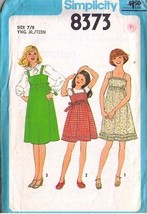 Vintage 1978 DRESS or JUMPER Pattern 8373-s - Teen Size 7/8 - UNCUT - $12.00