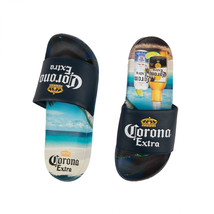 Corona Extra Logo Beach Scene Men&#39;s Slide Sandals Multi-Color - $29.98