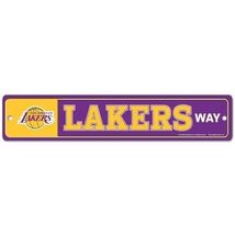 Los Angeles Lakers 3.75&quot; by 19&quot;  Plastic Street Sign - NBA - $14.54