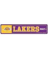 Los Angeles Lakers 3.75&quot; by 19&quot;  Plastic Street Sign - NBA - $20.47 CAD