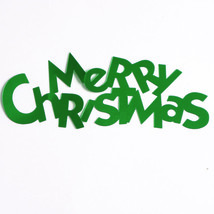 Word Merry Christmas Cutouts Plastic Shapes Confetti Die Cut FREE SHIPPING - $6.99