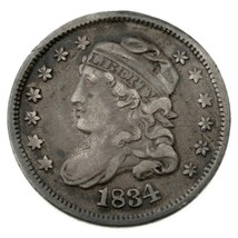 1834 Half Dime in Very Fine VF Condition, Nice Detail for Grade on Both ... - $123.74