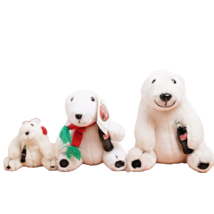 Coca Cola Coke Polar Bear Plush Toys Lot of 3 Ornament Advertising Promo... - £10.09 GBP