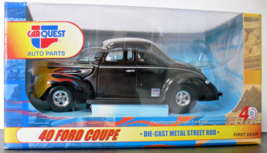 1940 Ford Coupe Metal Street Rod Carquest Diecast Collectible Mint - £26.98 GBP