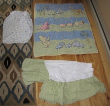 Carters 3 Piece Nursery Crib Set Blanket Quilt Comforter Dust Ruffle Skirt Sheet - £46.51 GBP