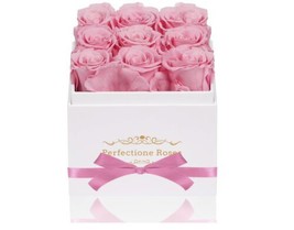 Perfectione Roses Preserved Flowers in a Box, Pink Roses Long-Lasting - £54.29 GBP