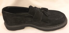 Giorgio Armani Men's Loafer Shoes Size-US 7.5 Black Leather/Suede - $109.97