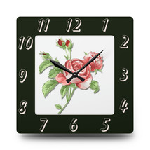 Custom made silent battery operated quartz  10.75&quot; acrylic square wall clock #75 - £28.77 GBP