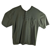 Wolverine PC Wick Shirt Size M Medium Short Sleeve Button Collar Green - $15.99