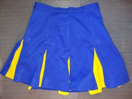 Sexy Halloween Cosplay Royal Blue &amp; Yellow Cheer Cheerleader Skirt Costume 12 - £32.36 GBP