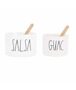 Rae Dunn Artisan Collection by Magenta Guac + Salsa Bowl Set w/2 Bamboo ... - €11,66 EUR