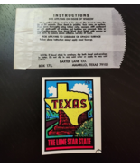 BAXTER LANE CO Texas The Lone Star State VTG Travel Luggage Water Decal ... - $30.26
