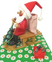 VTG Steinbach Smoker Santa on Sleigh Wood Figure S766 Motion Music Box Germany - £71.18 GBP