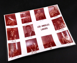 Los Angeles Lakers Glass Tip Tray Team Photos Western Champs &#39;62-&#39;63 Bent Glass - $99.00