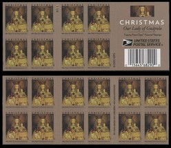 Christmas Our Lady of Guápulo Booklet Pane of 20  -  Stamps Scott 5525a - $19.76