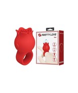Pretty Love Jae Floral Ring Finger Vibrator Red - $30.06 CAD