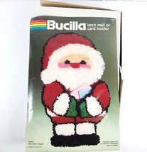 Vintage Bucilla Christmas Santa Latch Hook Yarn Mail Greeting Card Holder Kit - £36.22 GBP