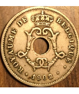 1902 BELGIUM 10 CENTIMES COIN - £1.67 GBP