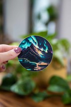 Chasing Aurora Borealis Scenery Sticker - 3x3 Inch // Waterproof &amp; Durab... - $2.99