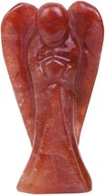 Red Aventurine Angel - Healing Crystal Figurine Handmade 2 Inch - $24.70