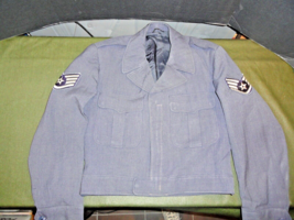 DATED 1951 USAF AIR FORCE DRESS BLUE 84 CROP FLIGHT JACKET UNIFORM WOOL ... - €54,77 EUR