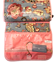 Raymond Waites Hanging Toiletry Bag Organizer Makeup Jewelry Blue Floral NEW - £25.77 GBP