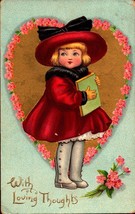 Dainty Dimples - With Loving Thoughts Tuck&#39;s Vintage Cir. 1910 Valentine -BK46 - £9.34 GBP